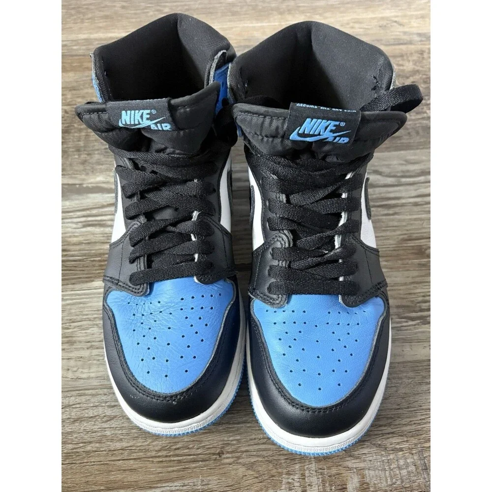 Nike Air Jordan 1 Retro High OG UNC Toe Youth Size 6Y FD1437-400 Blue Black
